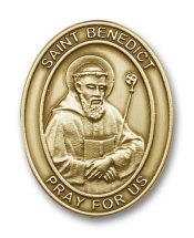 Gold Finish Saint Benedict Visor Clip