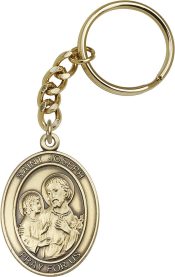 Gold Oxide Saint Joseph Keychain