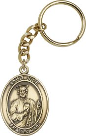 Gold Oxide Saint Jude Keychain