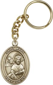 Gold Oxide Saint Mark Keychain