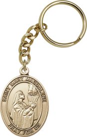 Gold Oxide Saint Mary Magdalene Keychain