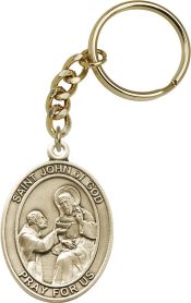 Gold Oxide Saint John of God Keychain