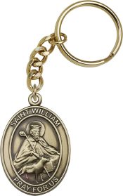 Gold Oxide Saint William Keychain