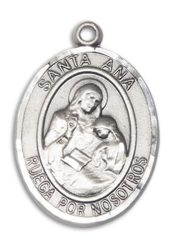 Sterling Silver Santa Ana Pendant on an 24-inch Sterling Silver Heavy Curb Chain