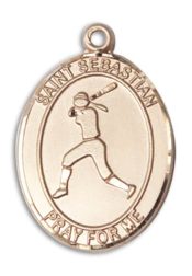 14kt Gold Saint Sebastian Softball Medal