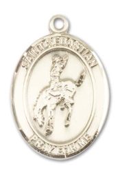 14kt Gold Saint Sebastian Rodeo Medal