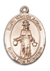 14kt Gold Nino de Atocha Medal