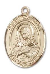 14kt Gold Mater Dolorosa Medal
