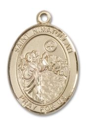 14kt Gold Filled Saint Nimatullah Pendant on an 24-inch Gold Filled Heavy Curb Chain