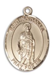 14kt Gold Saint Nathanael Medal