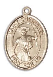 14kt Gold Saint Theodore Stratelates Medal