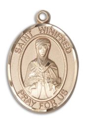 14kt Gold Saint Winifred of Wales Medal