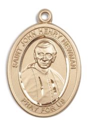 14kt Gold Filled Blessed John Henry Newman Pendant on an 24-inch Gold Filled Heavy Curb Chain