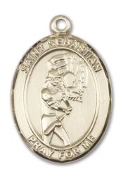 14kt Gold Saint Sebastian Softball Medal