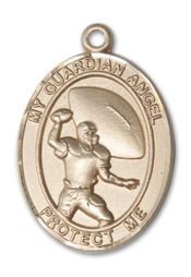 14kt Gold Guardian Angel Track&Field Medal