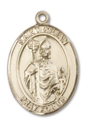 14kt Gold Saint Kilian Medal
