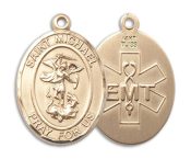14kt Gold Saint Michael EMT Medal