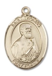 14kt Gold Filled Saint Thomas the Apostle Pendant on an 18-inch Gold Filled Light Curb Chain