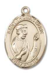 14kt Gold Saint Thomas More Medal