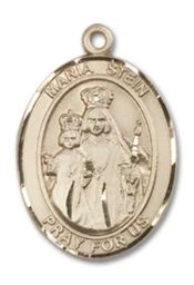 14kt Gold Filled Maria Stein Pendant on an 18-inch Gold Filled Light Curb Chain