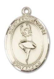 14kt Gold Saint Christopher Dance Medal