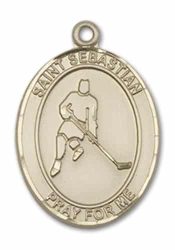 14kt Gold Saint Sebastian Ice Hockey Medal