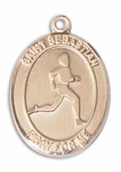 14kt Gold Saint Sebastian Track and Field Medal