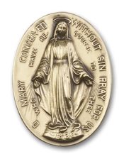 Gold Finish Immaculate Conception Visor Clip
