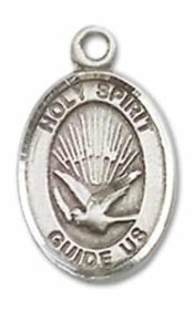Sterling Silver Holy Spirit Pendant on an 18-inch Sterling Silver Light Curb Chain