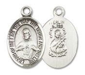 Sterling Silver Scapular Pendant on an 18-inch Sterling Silver Light Curb Chain