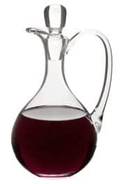 Glass Flagon with Round Base and Stopper
