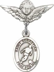 St. Sebastian/Soccer Baby Badge