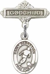 St. Sebastian/Soccer Baby Badge