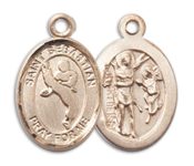 14kt Gold Saint Sebastian Martial Arts Medal