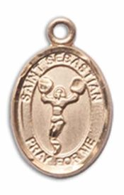 14kt Gold Saint Sebastian Cheerleading Medal