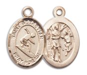 14kt Gold Saint Sebastian Surfing Medal