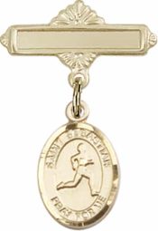 St. Sebastian/Track & Field Baby Badge