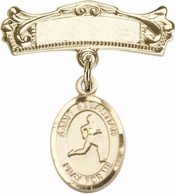 St. Sebastian/Track & Field Baby Badge