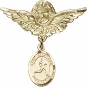 St. Sebastian/Track & Field Baby Badge