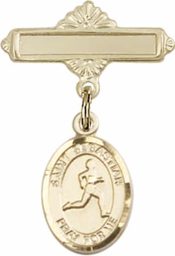 St. Sebastian/Track & Field Baby Badge