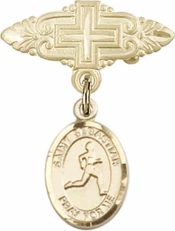 St. Sebastian/Track & Field Baby Badge