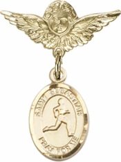 St. Sebastian/Track & Field Baby Badge