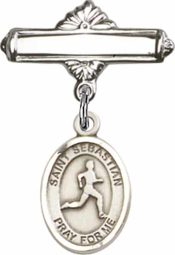 St. Sebastian/Track & Field Baby Badge