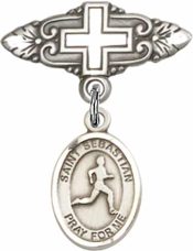 St. Sebastian/Track & Field Baby Badge