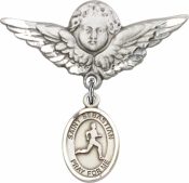 St. Sebastian/Track & Field Baby Badge