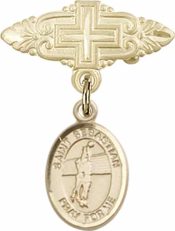 St. Sebastian / Volleyball Baby Badge