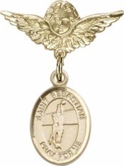 St. Sebastian / Volleyball Baby Badge
