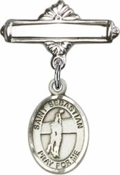 St. Sebastian / Volleyball Baby Badge