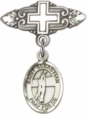 St. Sebastian / Volleyball Baby Badge