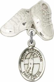 St. Sebastian / Volleyball Baby Badge